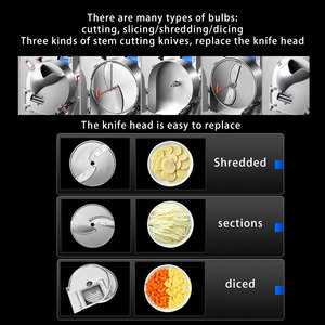 <span class=keywords><strong>Coupe</strong></span>-légumes commercial multifonctionnel automatique en acier inoxydable de qualité alimentaire, vente chaude transfrontalière - Product Image 6