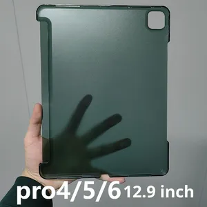 Pro4/5/6 iPad Cứng Nhựa PC Trong Suốt Frosted Bảo Vệ Trường Hợp 12.9Inch Phổ Side Sticker Máy Tính Bảng Bao Gồm & Trường Hợp Chất Liệu - Product Image 2