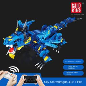 Blocs de construction en plastique assemblés, série de dragons mécaniques, jouet éducatif télécommandé électrique, vente en gros, OEM - Product Image 6
