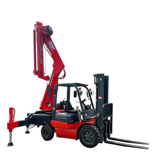 3-10 טון הרמה וטיפול במנוף הידראולי מלגזה ומנוף הידראולי המנוף משולב של 4 גלגל כונן מחוץ לכביש מלגזה - Product Image 2