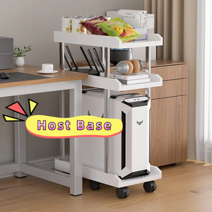Support pour <span class=keywords><strong>ordinateur</strong></span> portable avec rotation à 360° °   Base mobile robuste avec roulettes, support anti-rouille et anti-bruit pour l'organisation du bureau - Product Image 1
