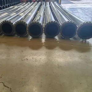 Tubería de acero forrada Uhmwpe, tubos de dragado Uhmwpe