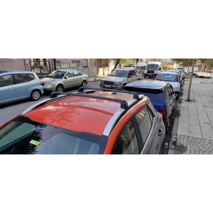 Barres transversales de toit en aluminium Kia Stonic 2018-2025, argent/noir, porte-bagages, sur mesure - Product Image 6