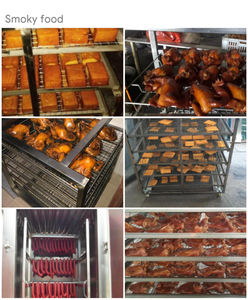 Horno ahumador digital multifunción para procesamiento industrial de jamón, pinchos de carne, salchichas y palitos de tofu - Product Image 6