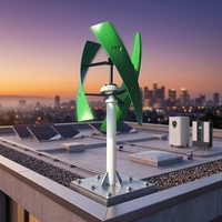 Petite éolienne à axe vertical à faible vitesse pour installation sur toit avec tension de sortie 220V