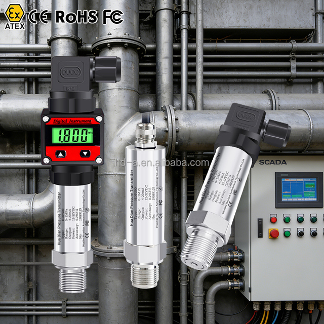 HighPrecision High Temperature Intergrated Pressure Sensor 5v Ceramic Pressure Transducer Rs485 Lcd Display Pressure Transmitter
