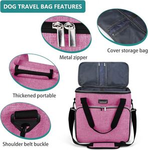 Échantillon gratuit, sac de voyage pour animaux de compagnie, sac à dos pour chien et chat, accessoires pour petits chiens, écologiques, approuvés par les compagnies aériennes, personnalisables - Product Image 2