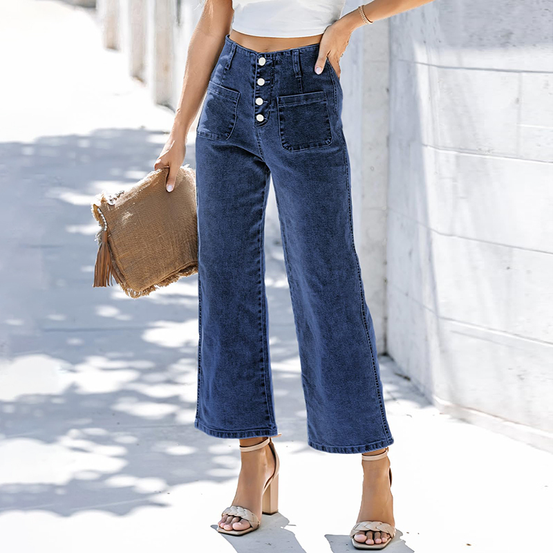 Womens Flare Jeans High Waisted Wide