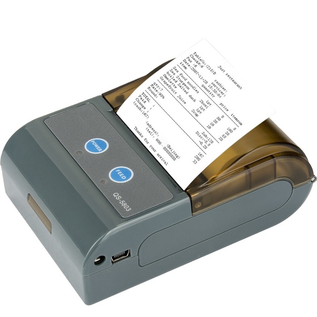 QS-5803 Mini Blue Tooth Portable 58mm Thermal Label Receipt Printer Handheld Printer