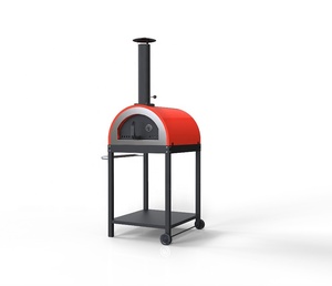 KU-017W Kings Union Forno a Legna e Carbone per Barbecue e <span class=keywords><strong>Pizza</strong></span> con Carrello per Feste e Campeggio (J) - Product Image 2