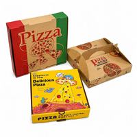 Emballage alimentaire en papier kraft imprimé sur mesure de qualité export, boîte à pizza pliable de 7, 8, 9, 10, 12, 15, 16, 18 pouces, conteneur à pizza