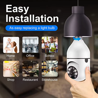 Kamera Bohlam Lampu Pintar FTYcampro E27 Termurah, Pelacakan Otomatis Dalam Ruangan, Full HD, IP Smart WiFi, Kamera Keamanan Bohlam Lampu