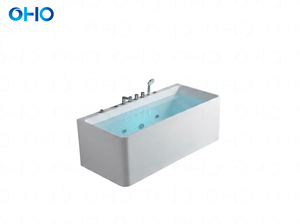 Baignoire <span class=keywords><strong>Spa</strong></span> Carrée Autoportante en Acrylique Minimaliste Durable, Matériau Épaissi, Haute Stabilité, Moderne et Écologique pour Intérieur - Product Image 4