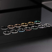Vente en gros personnalisée ASTM F136 G23 titane segment articulé Zircon nez anneau cerceaux Clicker boucle d'oreille résultats