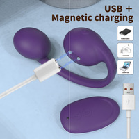 G-Punkt-Vibrator mit Doppelkugel, Starke Doppelvibration, Fernbedienung, Wiederaufladbar, Tragbar, Vibrierend für Klitorale Stimulation