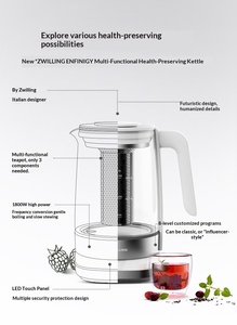 กาต้มน้ำไฟฟ้าอัตโนมัติ <span class=keywords><strong>ZWILLING</strong></span> ENFINIGY จากเยอรมนี สแตนเลสสองชั้น ปลอดภัยต่อสุขภาพ พร้อมส่งฟรี - Product Image 4