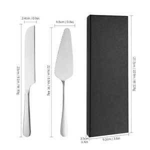 Cuchillo de mantequilla de acero inoxidable, pala para <span class=keywords><strong>pizza</strong></span>, cubiertos, cubiertos, juego de espátula, cuchillo para pastel y juego de servidor - Product Image 5
