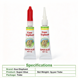 Colle instantanée super forte FM 3g Guo Elephant, adhésif cyanoacrylate pour la réparation du plastique, du caoutchouc, du bois et du métal - Product Image 3