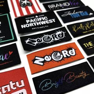 Etiquetas Tejidas con Logotipo Privado Personalizado, Etiquetas Tejidas para el Cuello, Diseño de Etiquetas Tejidas Cosidas para Ropa - Product Image 2