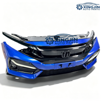 Kit carrosserie complet pour Honda Civic 10ème génération hybride, comprenant pare-chocs, calandre, ventilateur, radiateur, capteur de stationnement et phares LED.