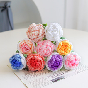 <span class=keywords><strong>Fleurs</strong></span> au crochet Bohe, produit fini pour cadeaux, <span class=keywords><strong>fleurs</strong></span> éternelles faites à la main, décoratives, cadeau <span class=keywords><strong>pas</strong></span> <span class=keywords><strong>cher</strong></span> pour la fête des mères - Product Image 3
