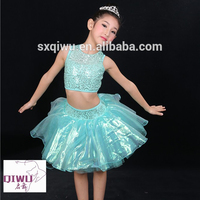 Nouveau QIWU Bleu Sequin Tulle Danse Ballet Tutu Jupe pour Filles Enfants 6-16 Taille CB--038