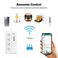 Prise intelligente standard américaine pour la maison, 4 ports USB, minuterie, Wi-Fi, commande vocale, multiprise intelligente, vente en gros OEM