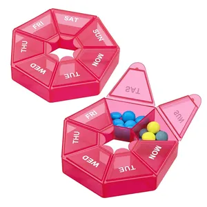 Mini Portable Pills Organizer Weekly <b>Tablet</b> Holder Portable Travel Mini Small Pill Box Pills Cases Storage Organizer <b>Container</b> - Product Image 1