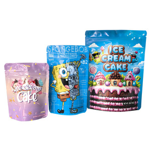 Pochette Ziplock résistante imprimée personnalisée 3.5g 7g 14g 28g Emballage <span class=keywords><strong>d</strong></span>'<span class=keywords><strong>herbe</strong></span> comestible à l'épreuve des enfants Mylar Cali 3.5 Sac Exotique - Product Image 1