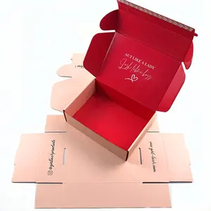Papel de embalagem de luxo eco-amigável, pequeno papelão personalizado enrolado caixa de envio com logotipo