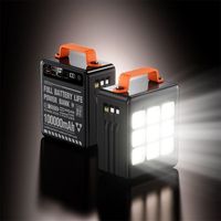 Power Bank Plastik Kapasitas Tinggi 100000mAh dengan Kabel Terintegrasi, Pengisian Cepat 22.5W, Lampu Camping, Sumber Daya Portabel