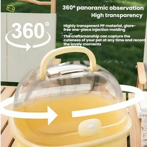 Di lusso portatile per animali domestici gabbia 4-opzioni di colore piccoli animali da viaggio bottiglia di acqua gabbia di plastica traspirante per cavie - Product Image 4