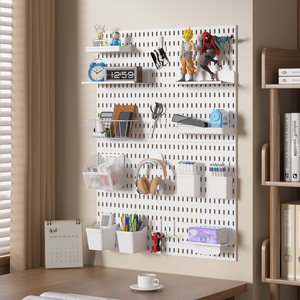 Bohrfreies Pegboard-Organizer-Set: Wandmontierte Haken & Regale für Zuhause/Küche/Bad Platzsparende Aufbewahrung - Product Image 1