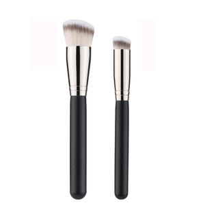 Brocha de maquillaje en polvo Angular, conjunto de pinceles de maquillaje hechos a mano con mango de madera, corrector - Product Image 1