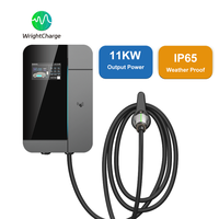 Nuevo Cargador para Vehículos Eléctricos de Nivel 2, 11kW, 32A, Certificado CE y RoHS, con WiFi, Tipo 2, IP65, para Hogar y Garaje, Compatibilidad Global, WrightCharge