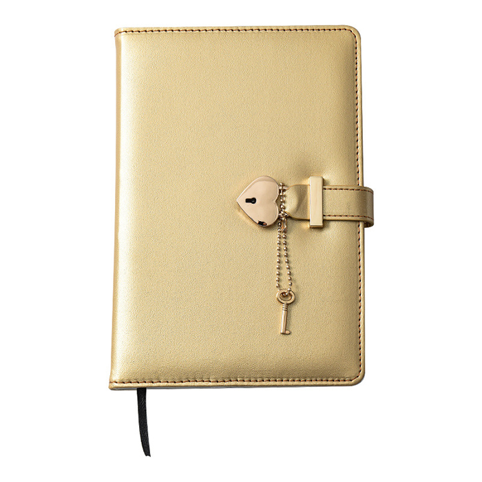 OKUYAN Heart Shaped Lock Dary Secret Dary Wth Lock Pu Leather Lockable Dary Pnk Lock Dary - View #4