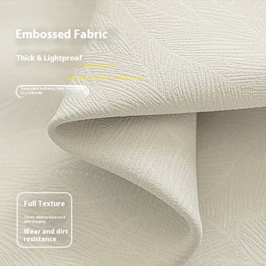 Tenda in ciniglia Color crema 2025 in rilievo oscuramento completo ad alta sensazione 100% poliestere stile moderno finestra francese per vivere - Product Image 5