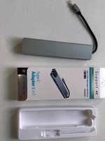 8 in 1 Usb-C Hub Adapter Tipe-C 4K 30Hz Konverter Ethernet Usb 3.0 Usb C Hub Dock 1 in 8 untuk Macbook Hub