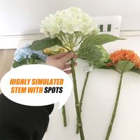 Bunga Hydrangea Sutra Lateks Sentuhan Realistis Warna Abu-abu Tua, Biru, dan Putih Mewah untuk Acara Pernikahan di Rumah, Sangat Direkomendasikan LO-007