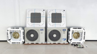 Climatiseur Cassette HJI 24000BTU 36000BTU à Refroidissement Rapide, Climatiseurs Inverter R32 220V pour Maison et Bureau
