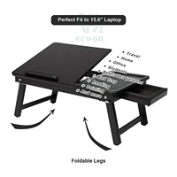 Lapoffice 100% en bambou à Angle d'inclinaison réglable, Table pour ordinateur portable, plateau de canapé-lit, support pour Notebook