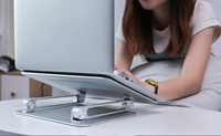 Support d'ordinateur portable en aluminium pour 17 pouces Support réglable pliable et portable pour MacBook Support de refroidissement de levage