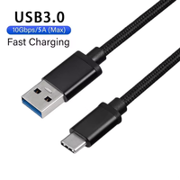 Nylon tressé USB3.0A mâle TYPE C câble de données à haute Transmission multifonctionnel nouveau câble pour chargeur de téléphone ordinateur USB 3.0
