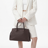 Sac fourre-tout vintage en cuir PU de haute qualité avec design simple, grande capacité, poignée supérieure, sac à main pour femmes, OEM ODM, logo personnalisé