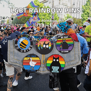 Broche de metal con diseño de animales arcoíris, alfileres de esmalte con logo gay y lésbico, al por mayor, pin de esmalte <span class=keywords><strong>LGBT</strong></span> Orgullo Gay, broche de solapa para ropa de moda - Product Image 2
