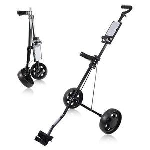 Chariot de golf léger à 2 roues avec support pour téléphone, cadre en fer, prix de gros - Product Image 1