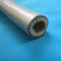 Housse de tuyau hydraulique tressée, fibre de verre, revêtement de Protection contre le feu, oxyde de fer, caoutchouc de silicone rouge