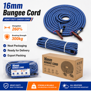 Cuerda Elástica de 16 mm con Lazos en los Extremos, Longitud Personalizable, Resistente, Sistema de Bloqueo con Capacidad de Carga de 3100N, Cuerda Amortiguadora - Product Image 4
