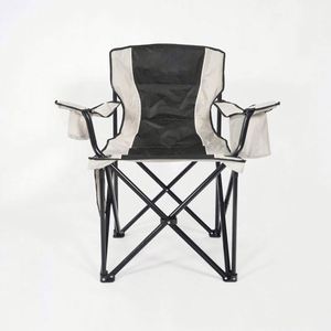 Chaise de camping Oxford en métal rembourrée et surdimensionnée, robuste, pliable, portable, avec sac isotherme - Product Image 2