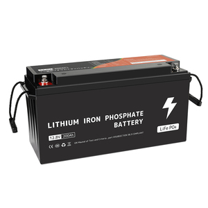 Batterie 12V 200Ah, BMS 200A, 2560Wh, batterie au phosphate de fer et de lithium pour système solaire/éolien, stockage d'énergie domestique - Product Image 1